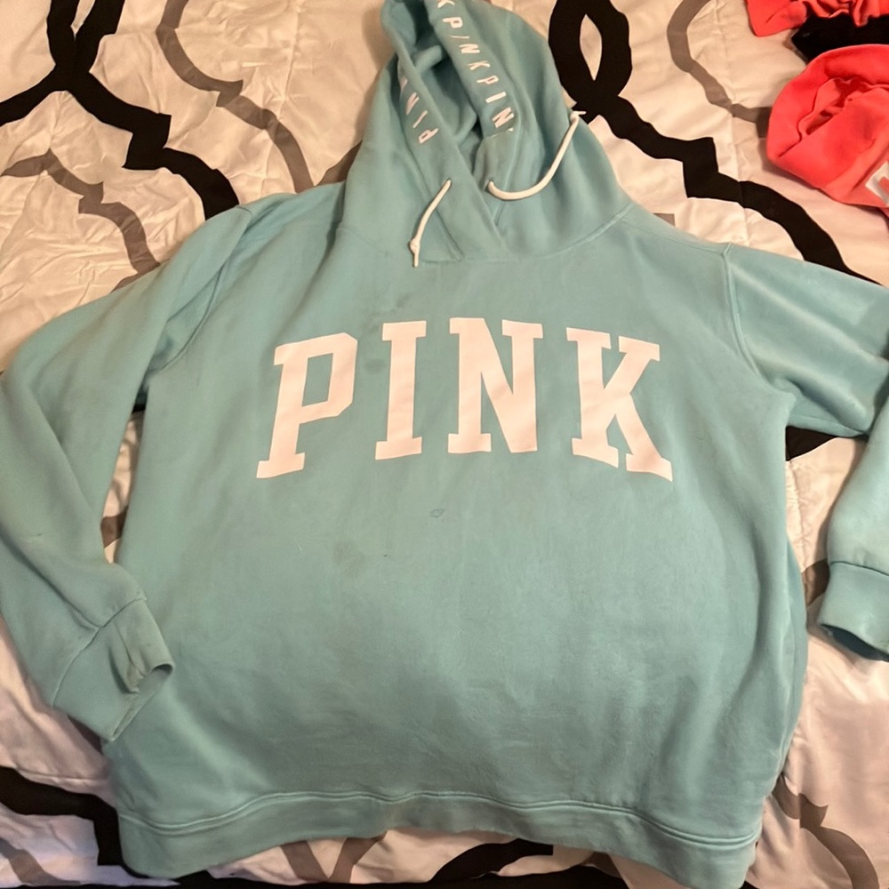 PINK Victoria’s Secret baby blue boyfriend fit sweater